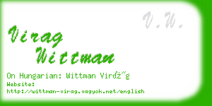 virag wittman business card